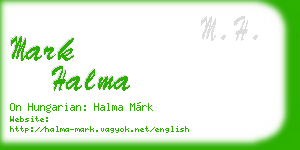mark halma business card